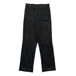 Tokyo James Metallic netted layered trousers